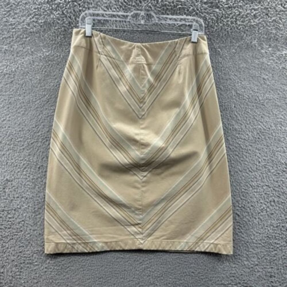 Liz Claiborne Tube Skirt Women's 10‎ Beige Striped A-Line Skirt